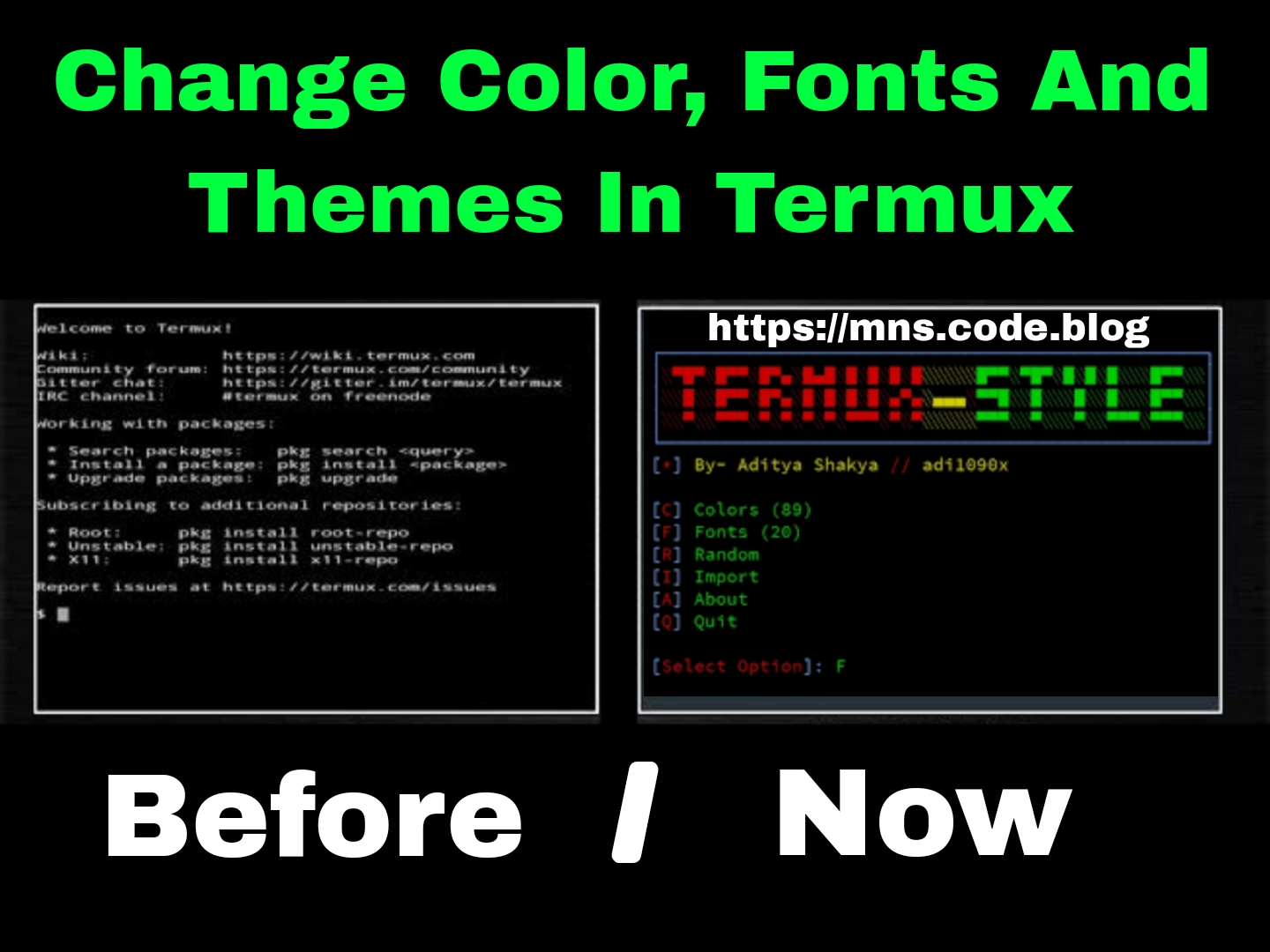 How To Change Color, Fonts And Themes In Termux – MNS.Code.Blog